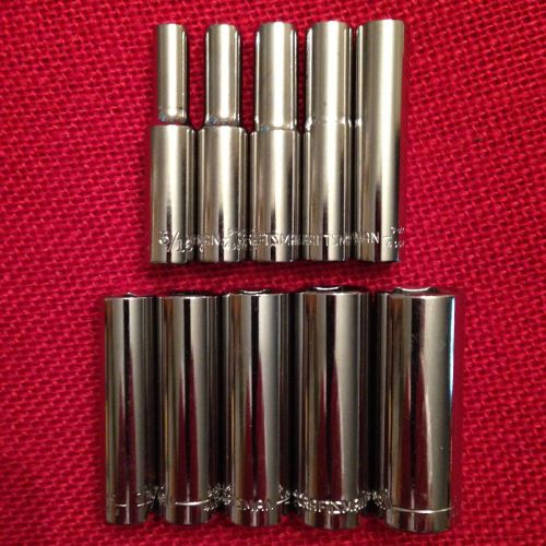 New craftsman  1/4&#034; drive size, 10 piece socket set 6pt deep inch for sale