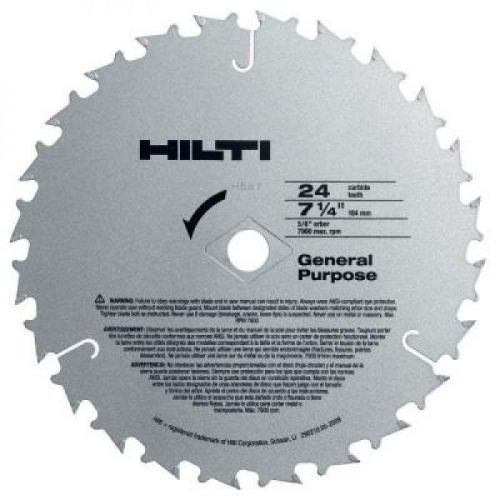 HILTI W-CSC 7-1/4&#034; x 24 GENERAL PURPOSE CIRCULAR SAW BLADE,STRONG, FAST SHIPPING