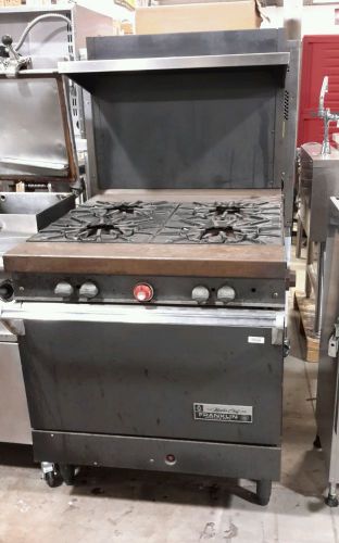 Used Heavy Duty Franklin &#034;Master Chef&#034; 4 burner range