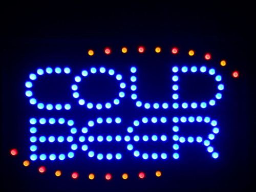 LED Indoor Light COLD BEER Sign Decor Beer Cafe Bar Restaurant Neon nled004-b