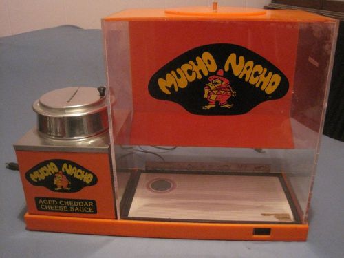 Nacho cheese heater &amp; nacho chip warmer machine vintage 1986 all works good  nr for sale