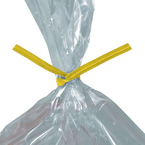 Box partners 6&#034;x5/32&#034; yellow paper twist ties. sold as 2000 each per case for sale