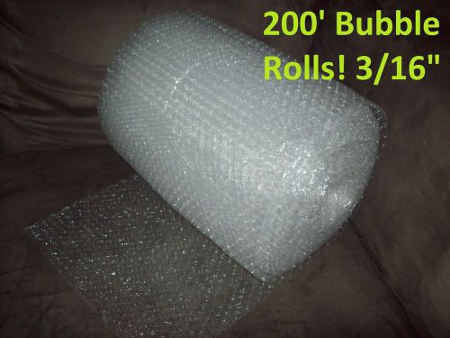 200 feet bubble wrap/rolls 3/16&#034; small bubbles! 12&#034; wide! perforated every 12&#034; for sale