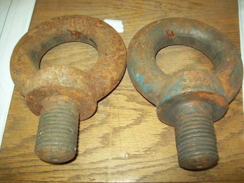 EXTRA LARGE HUGE INDUSTRIAL EYE BOLT 10&#034; LONG &#034;  VULCAN LOT OF 2  M48