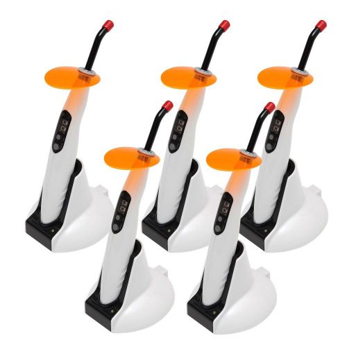 5 Dental Curing Light Wireless Cordless LED-B 1400mw/cm2 NIB Cure Lamp