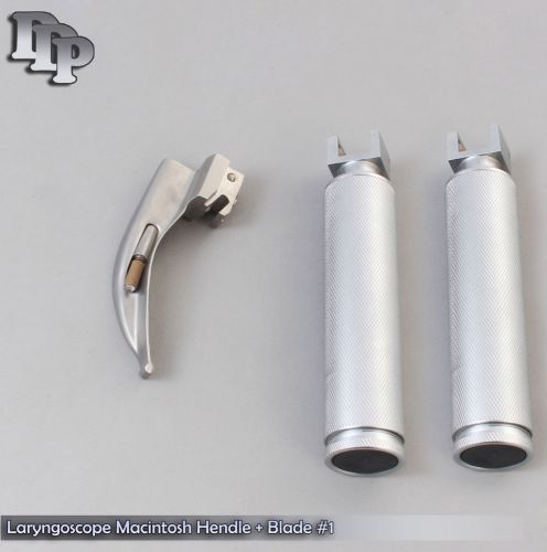 LARYNGOSCOPE MEDIUM + SMALL HANDLE + MACINTOSH BLADE #1 INTUBATION ANESTHESIA