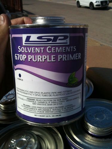 LSP  SOLVENT CEMENTS 670P PURPLE PRIMER CASE  w/ 12 32oz