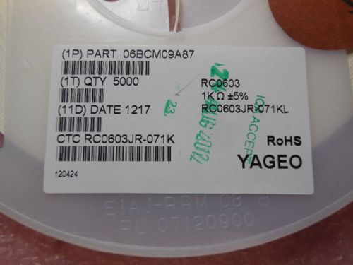 50000 PCS YAGEO RC0603JR-071K