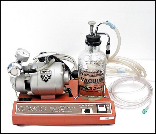 Allied Gomco 400 Vacuum Suction Pump Portable Aspirator 1/20 HP w/Jar &amp; Hose