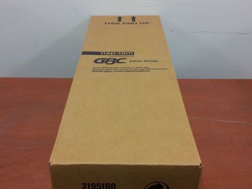 Box of 2 Rolls GBC 3000004 Nap-Lam 1.5mil x 25&#034; x 500&#039; Lamination Film New OO927