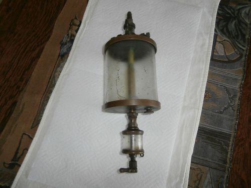 Vintage brass &amp; glass oiler for sale