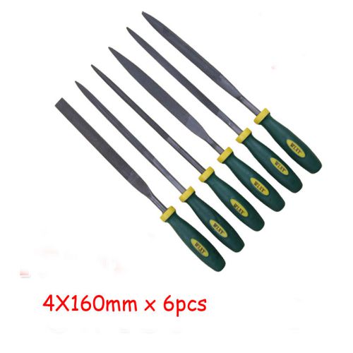 6pcs 4mm x 160mm Stone Grinding Tools Round Square Needle Files Set Modify mold