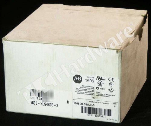 New Allen Bradley 1606-XLS480E-3 /A Performance Power Supply 24-28VDC 480W Qty