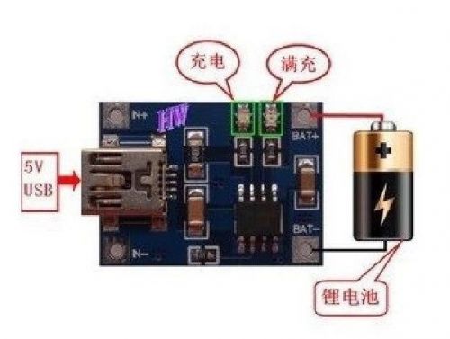 5Pcs TP4056 1A rechargeable lithium battery charging module board