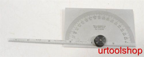 Starrett No C493-B Protractor &amp; Depth Gage Gauge 3568-65