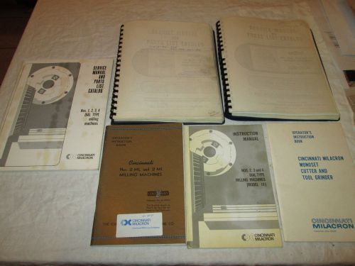 Cincinnati Milacron Manuals - Cutter &amp; Tool Grinder, Milling Machines