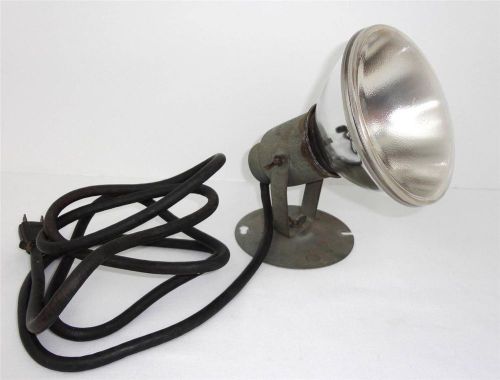 Vtg Industrial Light Fixture STEBER Up-Light Steampunk Spotlight Work Shop Lamp