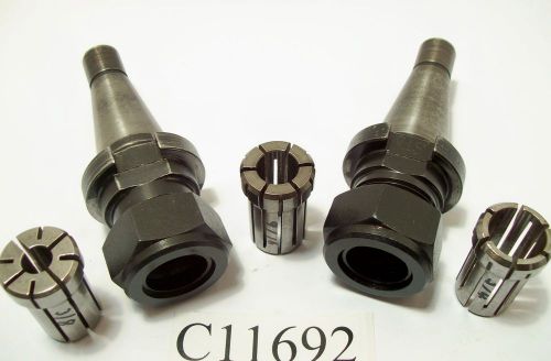 2 kennametal da180 nmtb 30 quick change chucks &amp; 3 da 180 collets lot c11692 for sale