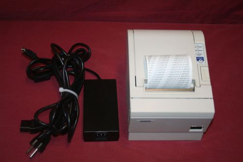 Epson TM-T88III M129C POS Thermal Receipt Printer Parallel I/F,Ivory w/ Pwr Sply