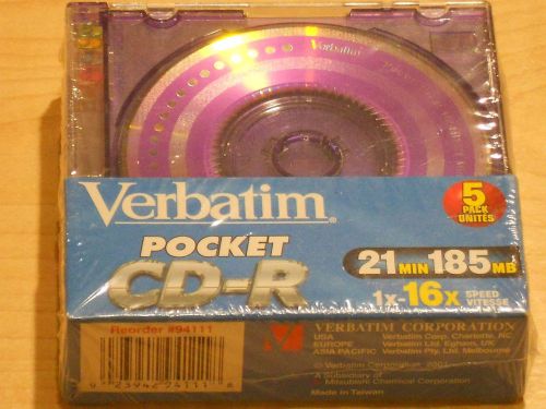 Verbatim Pocket CD-R -New in Package