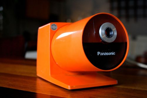 Vintage Mid-Century Modern PANASONIC Pana Point Retro ORANGE PENCIL SHARPENER