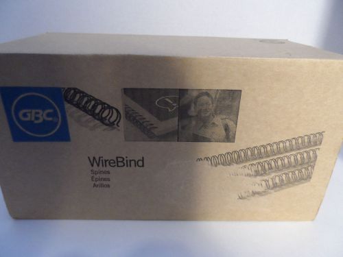 GBC Box of 100 WireBind Spines BRAND NEW 1/2&#034; / 12mm Black