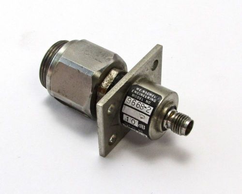 Weinschel / Aeroflex 9668-2 Coaxial Attenuator - 10 dB, SMA Female to APC-7