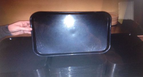 75 cambro - 12 in x 16 in black non skid fast food serving trays for sale