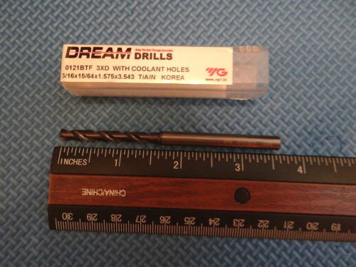 YG 3/16&#034; (.1875&#034;) TiAlN Carbide Dream Drill