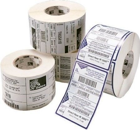 Zebra 4000T Thermal Transfer Paper 2.75W x 1.25L 1850 Roll 4-Pack White