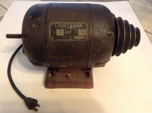 CRAFTSMAN 1/2 HP ELECTRIC MOTOR BALL BEARING VINTAGE SEARS ROEBUCK