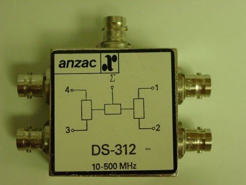 Anzac DS-312 RF power divider, 4 way, 10 - 500 MHz