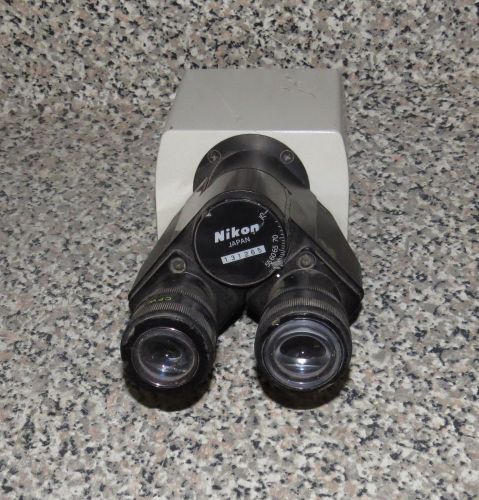 ++ NIKON  MICROSCOPE BINOCULAR HEAD w/cfw10x EYEPIECES -a