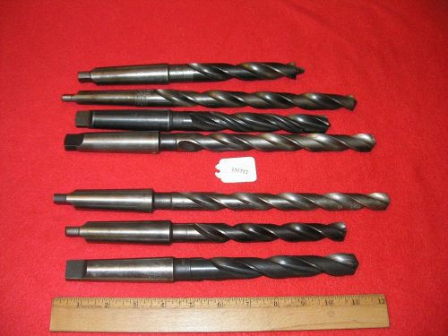 Mixed Lot from Machinist Estate Six #3 Morse Taper Drill Bits &amp; 1 #2 ITW PTD