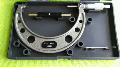 Spi  4~5&#034;  .0001&#034; outside micrometer model # 10-809-2 machinist / toolmaker for sale