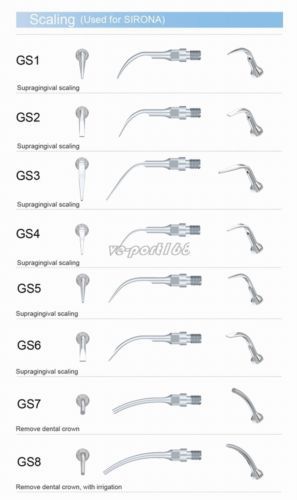 1PC Woodpecker Dental Scaling Tip GS8 For SIRONA Scaler Handpiece original