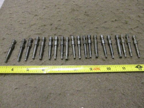 20 PC LOT  AMCO &amp; TORX PLUS AIRCRAFT TORX&#039;S DRIVERS AIRCRAFT TOOL