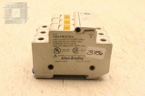 Allen-Bradley 1492-FB3C30-L Fuse Holder 600V 30A 3P Ser. A