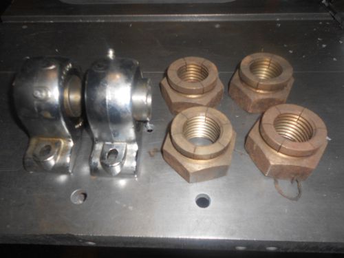 STEAMPUNK PILLOW BLOCK BEARING AND MACHINE NUT LOT