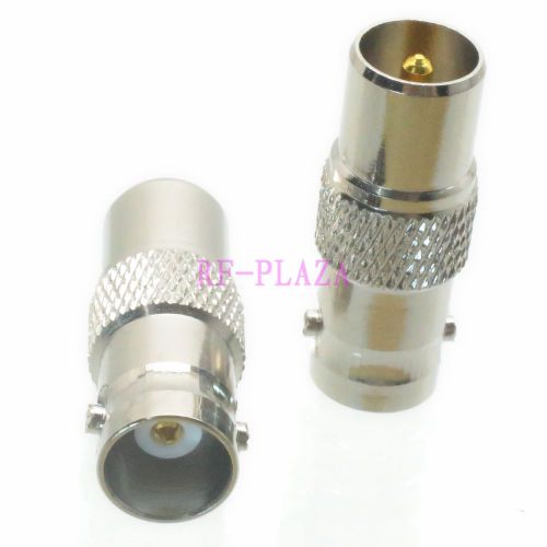 Adapter BNC female jack to IEC PAL DVB-T male plug straight RF COAXIAL