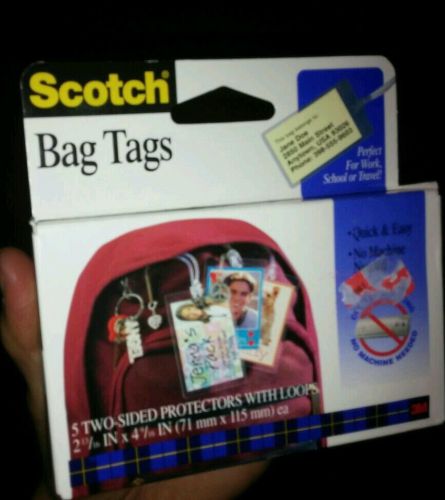 Scotch Self Laminating Bag Luggage Tag Protector - 5 pk