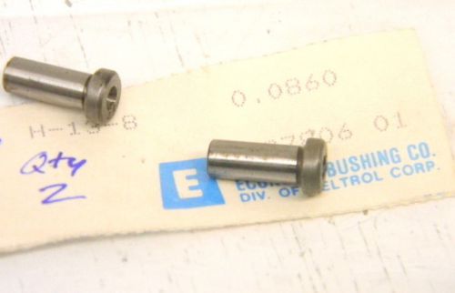 2 NEW SURPLUS .0860&#034; ID x .203&#034; OD MACHINIST HEADLESS LINER DRILL BUSHINGS