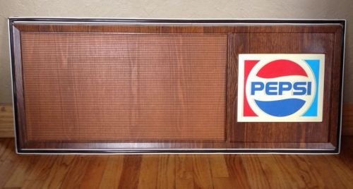 VINTAGE PEPSI MENU BOARD ADVERTISING SIGN 44 X 18