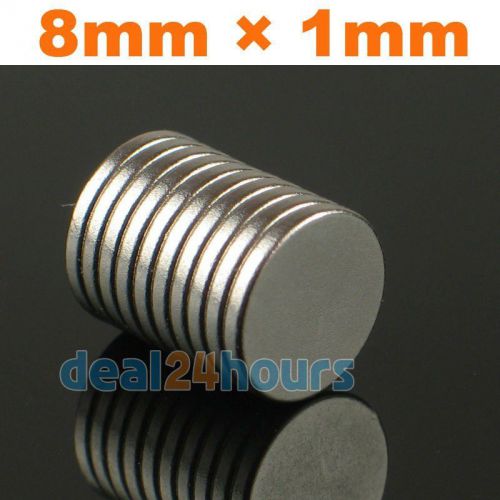 100PCS 8mm x 1mm Strong Rare Earth Neodymium Magnets Magnet N35