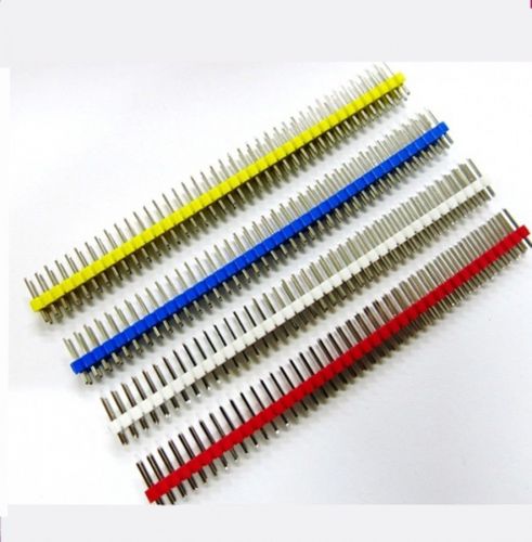 10pcs new multicolor 2.54mm 2*40pin male double row pin header for arduino diy for sale