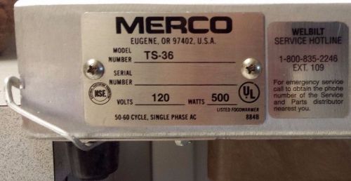 MERCO TS-36 Thermal Shelf (120 Volt 500 Watts)