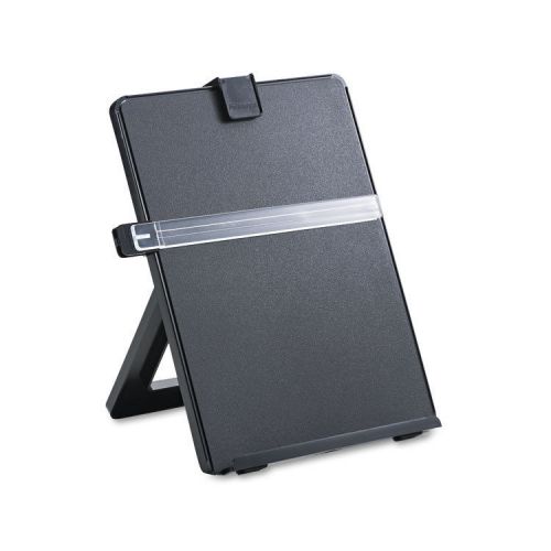 Non-magnetic letter-size desktop copyholder, plastic, black for sale