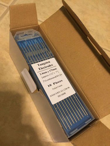 100 2% Lanthanated Tungsten TIG Weld Electrodes 3/32 x 7 Blue Free Ship