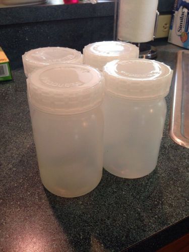 Four 1 Pint Polypropylene Mason Jar with 70mm G Cap