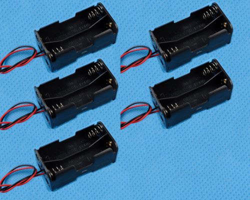 5pcs 6V Battery Holder Box Battery Box with Wire Lead 4xAA new